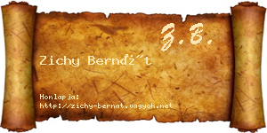 Zichy Bernát névjegykártya